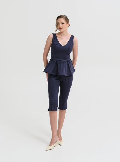 High-Waisted Capri Pants