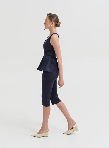 High-Waisted Capri Pants