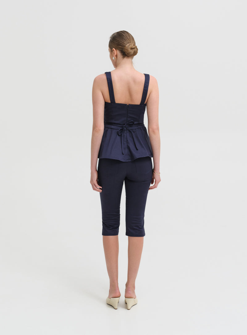 High-Waisted Capri Pants