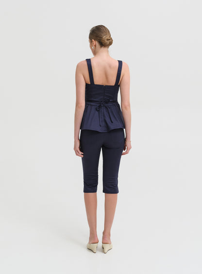 High-Waisted Capri Pants