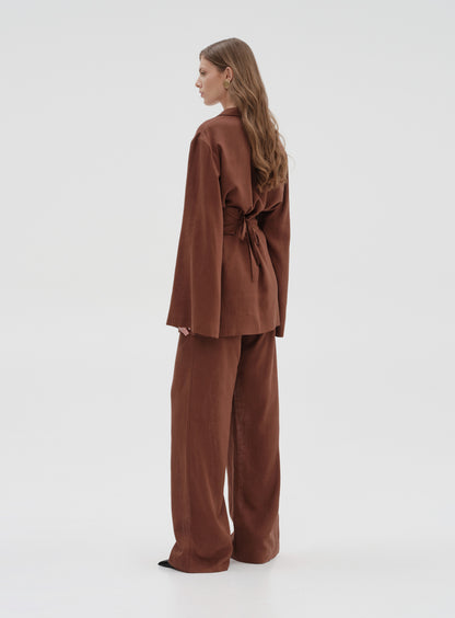 Linen Blazer with belt