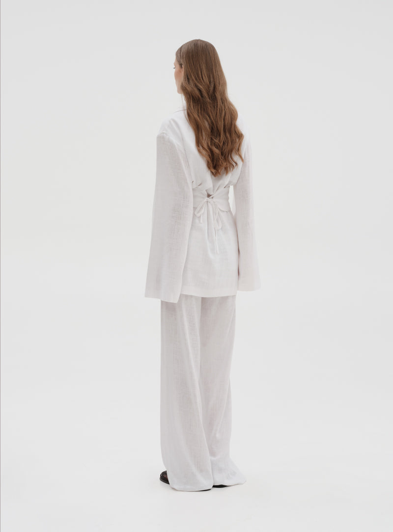 Linen Blazer with belt