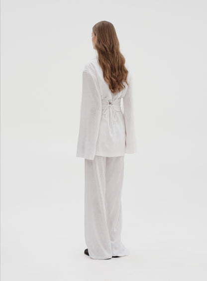 Linen Blazer with belt
