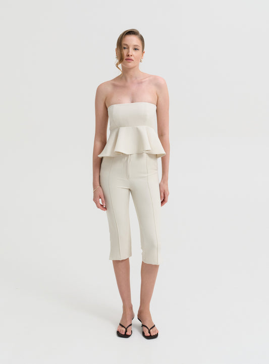 High-Waisted Capri Pants