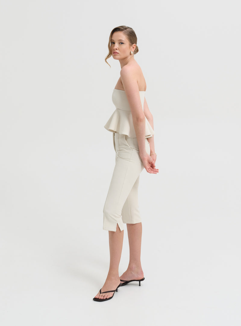 High-Waisted Capri Pants
