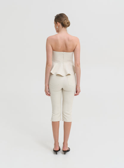 High-Waisted Capri Pants