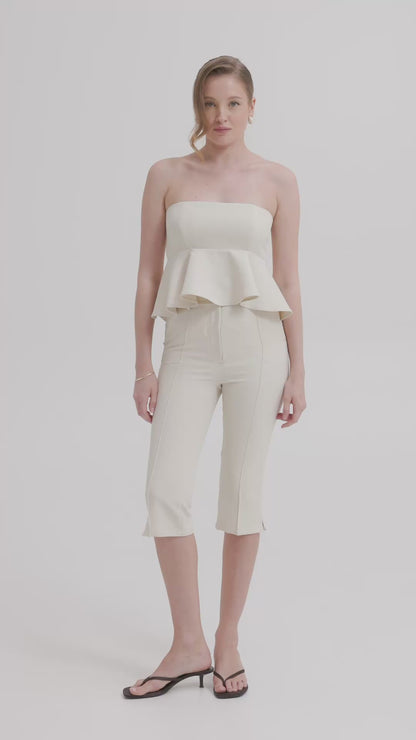 High-Waisted Capri Pants